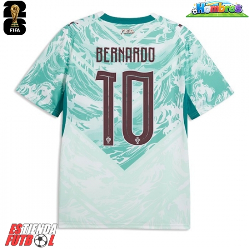 Portugal Bernardo Silva #10 Segunda Equipación Mundial 2026 Manga Corta